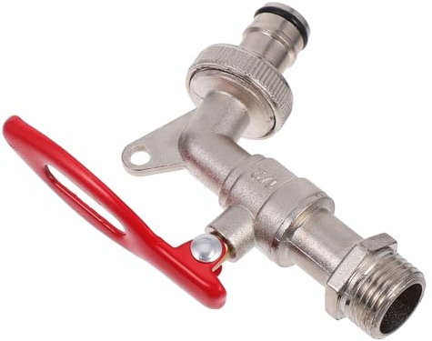 ANDRESLAD Robinet Antivol Robinet Machine à Laver Robinet Mural Rustique Robinet D'eau Extérieur Support Mural Pour Robinet Robinets De Robinet Extérieur Alliage De Zinc Rouge