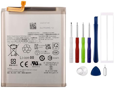 Swark Batteria di ricambio EB-BA546ABY da 5000 mAh, compatibile con Samsung Galaxy A34 A346B, Galaxy A54 A546B, Galaxy A25 5G A256B, Galaxy A35 A356B, Galaxy A55 A556B con set di attrezzi