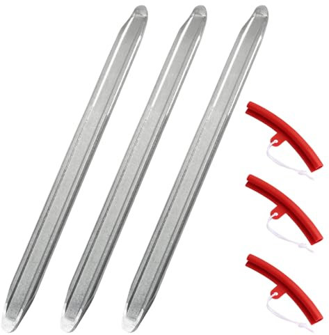 FORYNXHWIN 3 Stück Montierhebel Reifen 30 cm mit 3 Felgenschützern, Reifenheber Reifen Montiereisen Stahl Montierhebel Montierhebel Reifen Wechseln Werkzeug für Motorrad, Fahrrad, Auto