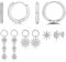 Senteria Creolen Silber 925 Klein Ohrringe Silber Sets Klein Creolen Ohrringe Dangle Hypoallergen Silber Huggie Sets für Damen