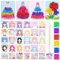 JSTHHTT Prinzessin Dress Me Up Stickerbuch, Prinzessin Bastelset Kinder, Poke Art Basteln Kinder, Prinzessin Kreativ Set, für Kreatives DIY Kindergeburtstag Party Geschenke