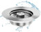 UZSUZZ Tapón de Fregadero Cocina 75-87mm - Sistema Antirrebote Acero INOX | Filtro Antiatascos Integrado | Válvula de Cierre para Lavabo/Baño (Incluye Pantalla Desague)