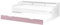 Beliani Tagesbett ausziehbar Kiefernholz weiß/rosa mit Regal Lattenrost 90x200 cm Edern