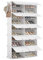 Mondeer Schuhregal, Kunststoff Schuhschrank 10 Ebenen, Schuhregal Organizer hält 40 Paar Schuhe Platzsparendes, für Flur Schlafzimmer Wohnzimmer Eingang (Weiß)