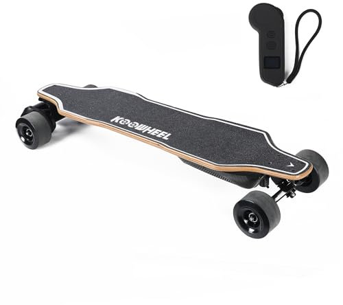 Monopatín eléctrico de 93 cm con mando a distancia inalámbrico, 4,5 km/0,1H, velocidad máxima, alcance 20 km, 10 W x 100, motor dual, adecuado para adultos y adolescentes