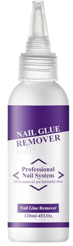 Qoukonao Gel Nagelkleber Entferner, Lösungsmittel Für Press On Nägel 120ml, Schnelltrocknende Reinigungsflüssigkeit für Maniküre Reise Alltag Büro Salon Pflege Frauen