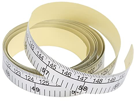Self Adhesive Measuring Tape, 150cm Imperial & Metric Flexible Sticker Ruler Tailor Soft Tape Measure for Sewing Table Woodworking DIY Crafts