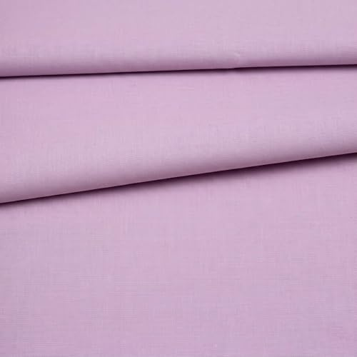 Fabreco - 100% Premium Baumwollstoff Meterware Uni 2 M x 160 cm| 220 g/lfm – Weich, langlebig & hautfreundlich | Stoffe Zum Nähen & Dekoration | Stoff Meterware - Fabric | Flieder