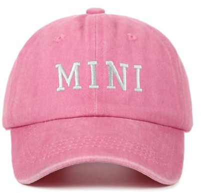 GreatRise Lustige Baumwolle Baseballkappe Mini Eltern-Kind-Mütze Verstellbare Sonnenschutz Basecap Passende Familienmütze Sommermütze Schirmmütze für Sommer Sport Kinder Rosa