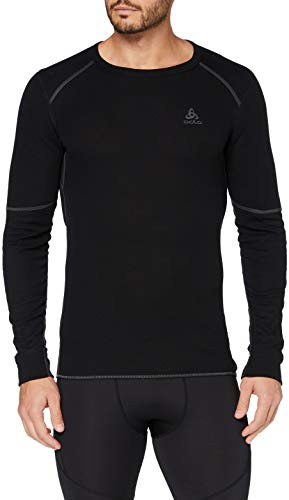 Odlo Herren ACTIVE X-WARM Baselayer Langarm-Shirt mit Rundhals, Black, S