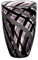 CRISTALICA Glasvase Blumenvase große Sträuße Flame Höhe 28cm Glas violett