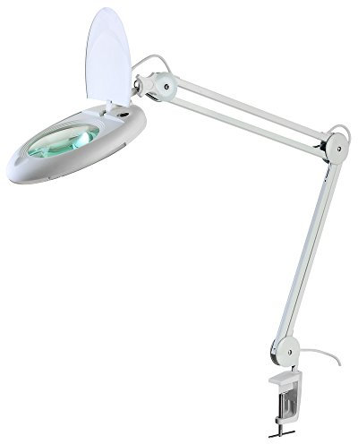 edi-tronic LED Lupenleuchte 5 Dioptrien Arbeitsleuchte Lupenlampe Lupe Kaltlicht 80 LED´s