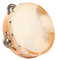 FUZEAU - 593 - Pandereta de piel natural - ø15 cm - 8 platillos - Flejado de madera - Ligero y fácil de manejar - Instrumento musical auténtico - Ideal para Aprendizaje Rítmico - A partir de 3 años