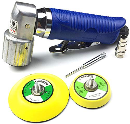 Craft-Equip Mini Druckluft Exzenterschleifer 75mm + 50mm Klett-Schleifteller im Lieferumfang