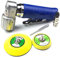 Craft-Equip Mini Druckluft Exzenterschleifer 75mm + 50mm Klett-Schleifteller im Lieferumfang