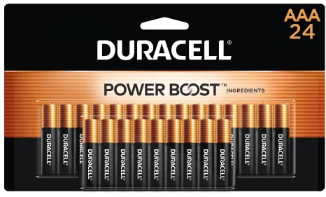 Duracell Coppertop AAA Batteries with Power Boost Ingredients, Triple A Batteries, 24 Count (Pack of 1) for Household and Office Devices, Alkaline AAA Battery