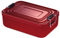 Küchenprofi Lunchbox aus Aluminium | für Erwachsene und Kinder | Brotdose mit Fächern, verstellbar | mit Silikondichtung | 23 x 15 x 7 cm | rot