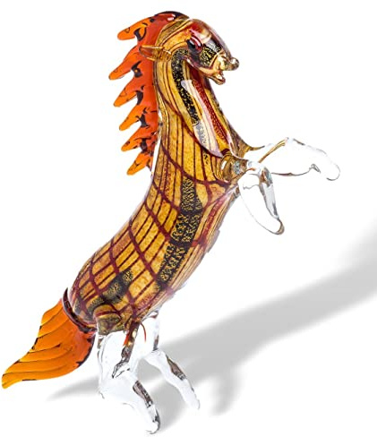Glas Pferd Hengst im Murano Stil 30cm Glasfigur Skulptur glass figure horse