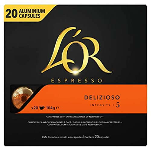 L'Or Capsules de café espresso, Delizioso, intensité 5 - La boîte de 20, 104g