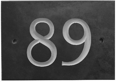 The House Nameplate Company Slate House Number, Charcoal Grey,Number 89