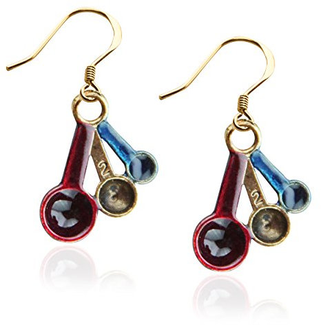 Whimsical Gifts Chef Charm Earrings (Measuring Spoons, Gold)