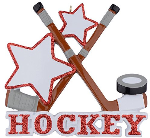 Personalisierte Eishockey-Weihnachtsdekoration 2024 – Polyresin-Eishockey-Eishockey-Christbaumschmuck – individuelles Hockey-Andenken, Geschenke für Jungen, Hockeyspieler, Team-Fan