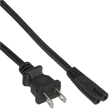InLine 16651Y Netzkabel, Netzstecker USA auf Euro 8 C7 Stecker, 1m