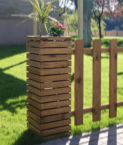 Ad servicios Pot de fleur type tour, 30 x 30 x 90 cm