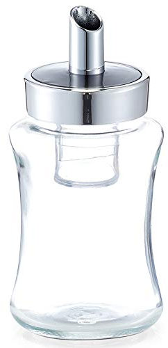 ZELLER PRESENT SCHÖNER LEBEN. PRAKTISCH WOHNEN. Zuckerdose aus Glas mit Silberelementen, Zuckerdose, Moderne und Designer-Konditorei.