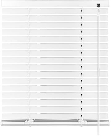 S SIENOC Aluminium Venetian Blind Alu Jalousie Alujalousie Schalusie Jalousette Fenster Rollo Montage-110x130cm-Weiß