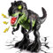 TOEY PLAY 47 cm Dinosaurier-Spielzeug für Kinder, große T-Rex-Figur, Dinosaurier, Walking, Rugiss, Dino-Roboter mit Lichtern und Geräuschen, pädagogisch, Geschenk für Jungen und Mädchen, 3 4 5 6 Jahre