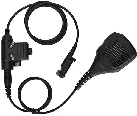 Goshyda Microfono a Spalla da 7,1 Mm, Altoparlante Radio Bidirezionale da 2 W Microfono Walkie Talkie di Ricambio Portatile con PTT U94, per Hytera PD600 PD602 PD605 PD662 PD665 PD680 X1p X1e