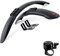 Hebie 0756E TAIPAN 16 Kinder Fahrrad Schutzblech Steckblechsatz Set Räder - Schwarz inkl. Fahrradklingel