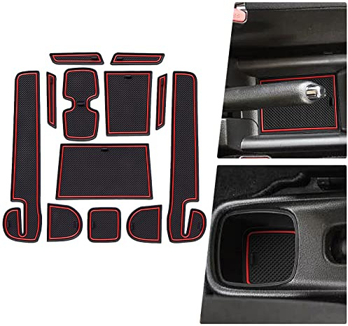 BIBIBO Suzuki Swift Tappetini in Gomma per Auto, Accessori per Fodere Compatibili con Suzuki Swift/Sport/Hybrid 2017-2024, Inserti per tazze e console centrale della porta Tappetino Antiscivolo