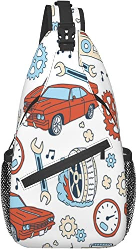 Cartoon Alpaka Sling Bag Crossbody Sling Rucksack Schulter Brusttasche Reise Wandern Daypack für Damen Herren Outdoor Sports