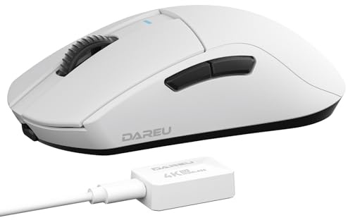 DAREU A950pro Wireless Gaming Mouse:4KHz Polling Rate,55g Ultra-Lightweight,PAW3395 Optical Sensor,26K DPI,5 Programmable Buttons,Support 15min Fast Charging &Tri-Mode Connection
