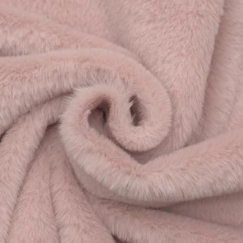 STOFFKONTOR Fellimitat Kunstfell Stoff Super Soft - Meterware, Farbe Alt-Rosé - zum Nähen von Bekleidung und Homeaccessoires