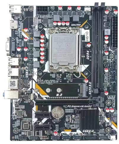 DIERI H610 Gaming Motherboard 3200MHz Frequency LGA1700(Intel 12th/13th Gen) Compatible with Core i3/i5/i7/i9 & Celeron/Pentium