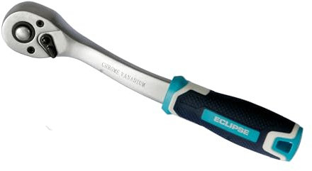 Eclipse Professional Tools ERH38 ⅜” Square Drive Ratchet Handle, Blue