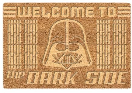 Star Wars - Welcome to The Darkside Embossed Door Mat (40cm x 60cm x 1.5cm) (Natural), Natural, 40 cm x 60 cm x 1,5 cm