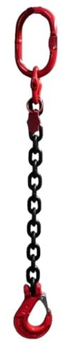 SHT 1-Strang Anschlagkette/Kettengehänge GK 8 | Kettendicke 13 mm | mit Verkürzungshaken |Tragfähigkeit: 5300 kg | Nutzlänge: 1,5 m