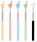 YanBous 5 Unidades de Punteros Telescópicos para Profesores, Varillas Indicadoras Retráctiles para el Aula, Punteros de Acero Inoxidable Extensibles para Presentaciones (5 Colores)