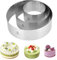 Hilsita Ensemble d'anneaux à gâteau, 4, 6, 8 pouces, hauteur 6cm, cercle a patisserie en acier inoxydable, emporte piece rond, outils de fabrication de mousse pour le gâteau au fromage, breton
