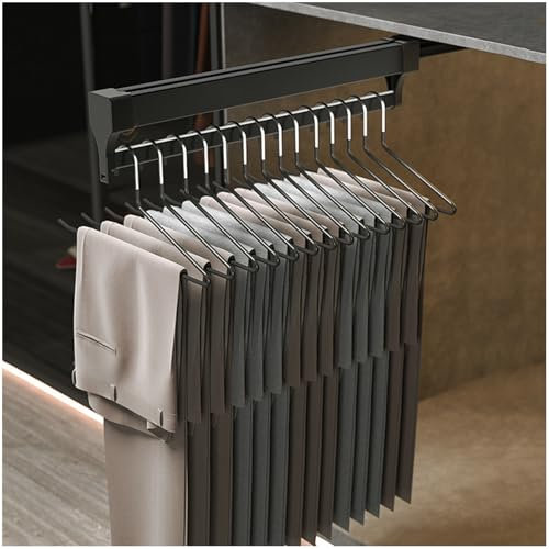 XINFAPAI 300mm, Asta Scorrevole Guardaroba,Asta Appendiabiti Retrattile per Armadi E Aree di Stoccaggio, Porta Indumento Estraibile Appendini Antiscivolo Versatile