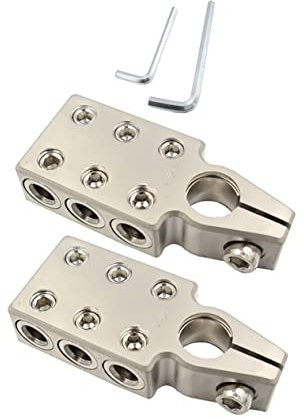 ULTECHNOVO Polklemmen Für Autobatterie Anschlussklemmen Für Batteriepole Geeignet Für Fahrzeuge Wohnwagen Lkws Und Pickups Mit Befestigungslöchern Für Kabel Von Awg Bis Awg