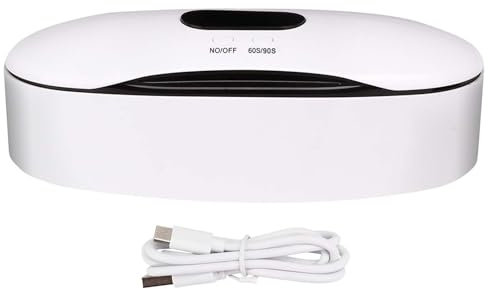 Ultrasonic Cleaner, Portable Jewelry Cleaner, Glasses Cleaner Machine,USB UV Case Jewelry Cleaner 60S 90S Ultraviolet LED Box for Nail Art Tool for Comestic Beauty Salon (USB