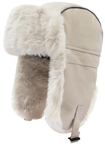 CLAPE Bonnet Chapka en Fausse Fourrure Bonnet de Trappeur Chaud Chapeau Russe Chapka Chapeau d'hiver avec Cache Oreilles Bomber Trapper Hat