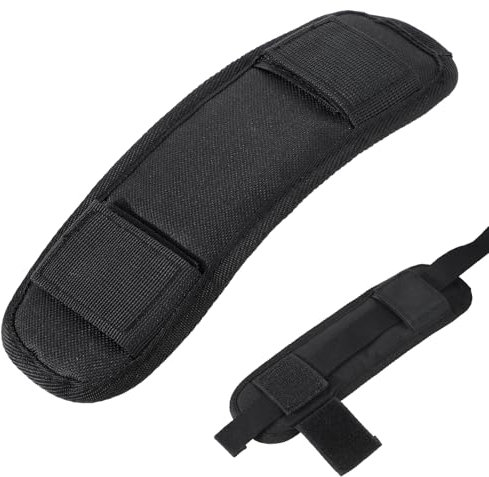 PEOVLVN Shoulder Strap Pad, Black Removable Backpack Strap Pads Extra Thick Luggage Shoulder Strap Cushion Shoulder Pad for Bag Strap Guitar Strap Duffle Bag Strap Replacement