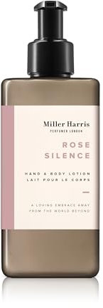 Miller Harris Rose Silence Hand and Body Lotion 300ml – Shea Butter, Argan Oil, Glycerin, Aloe Vera & Vitamin B5 | Soft & Delicate Rose Scent for Gentle Cleansing