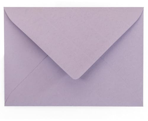 Kuvertwelt DIN C6 Briefumschläge 162 x 114 mm, Nassklebung, Lavendel | Hochwertige Papierumschläge mit Nassklebung im 25er-Pack für Zuhause, Büro, Hochzeiten, Geburtstage und Grußkarten.